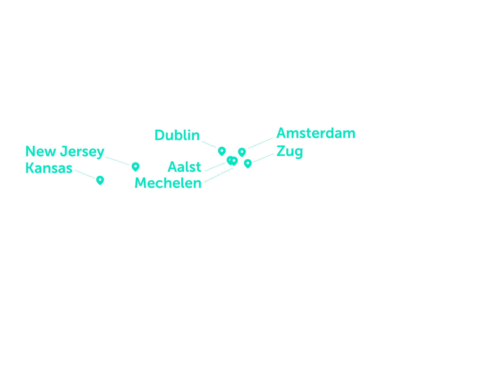 A map of the world showing Axon's global presence, with Bluecrux offices in Belgium, USA, Ireland, the Netherlands and Switzerland.