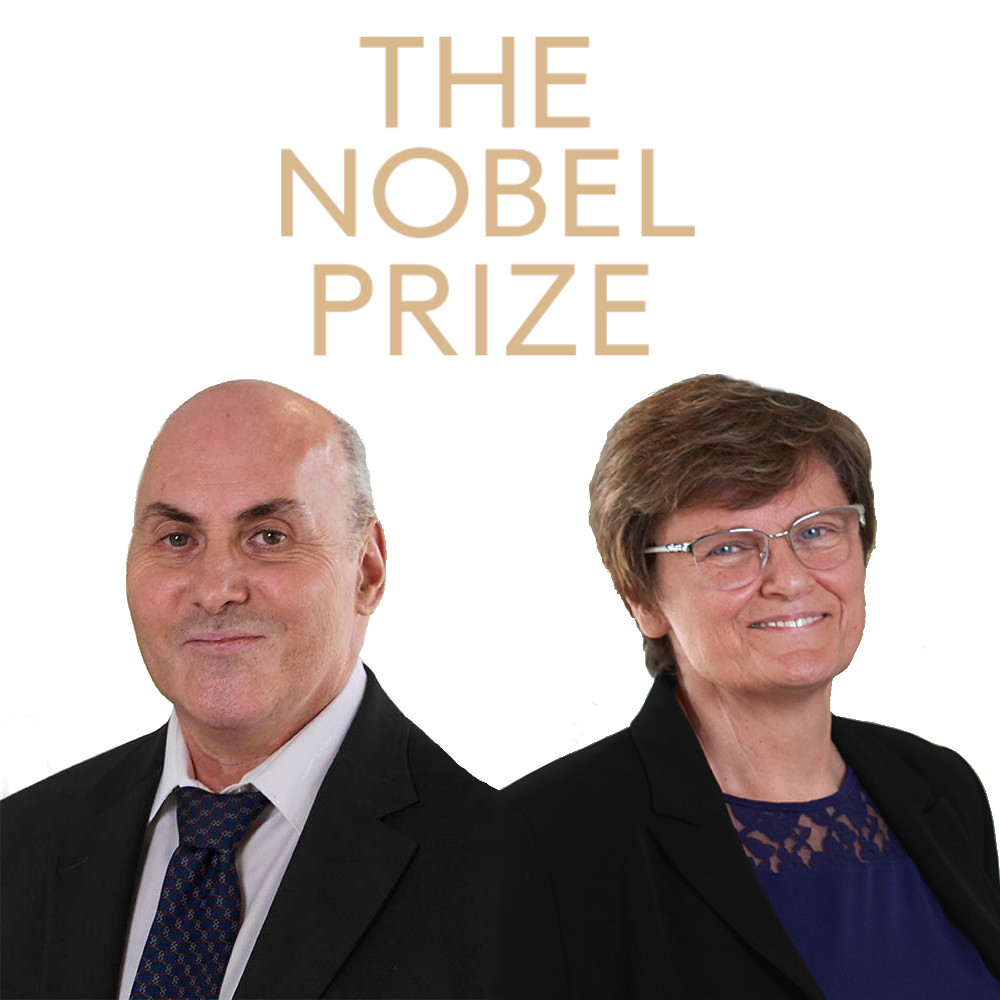 Professors Drew Weissman and Katalin Karikó, 2023 laureates of the Nobel Prize in Physiology or Medicine for their work on nucleoside base modifications that enabled the development of the COVID-19 mRNA vaccine